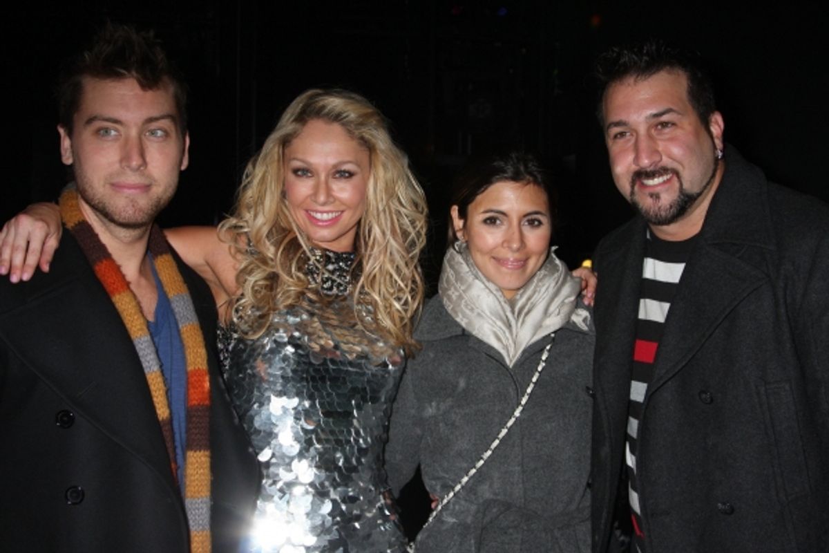 Lance Bass, Kym Johnson, Jamie-Lynn Sigler and Joey Fatone at 